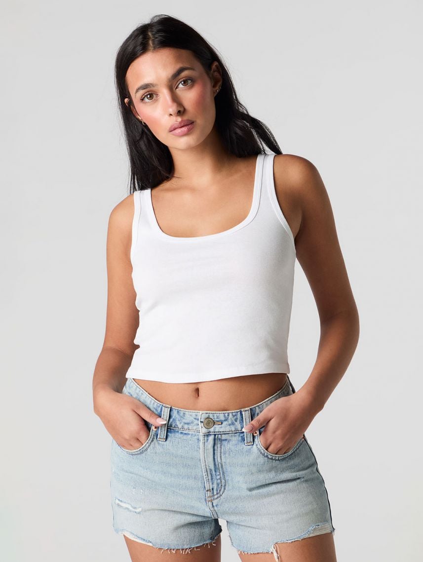 ג’ינס קצר רקום