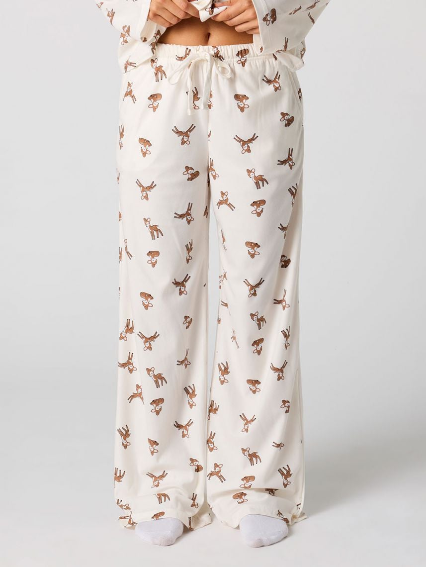 סט פיג’מה מכופתרת ארוכה