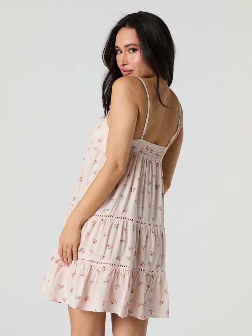 שמלת מיני קומות פרחונית