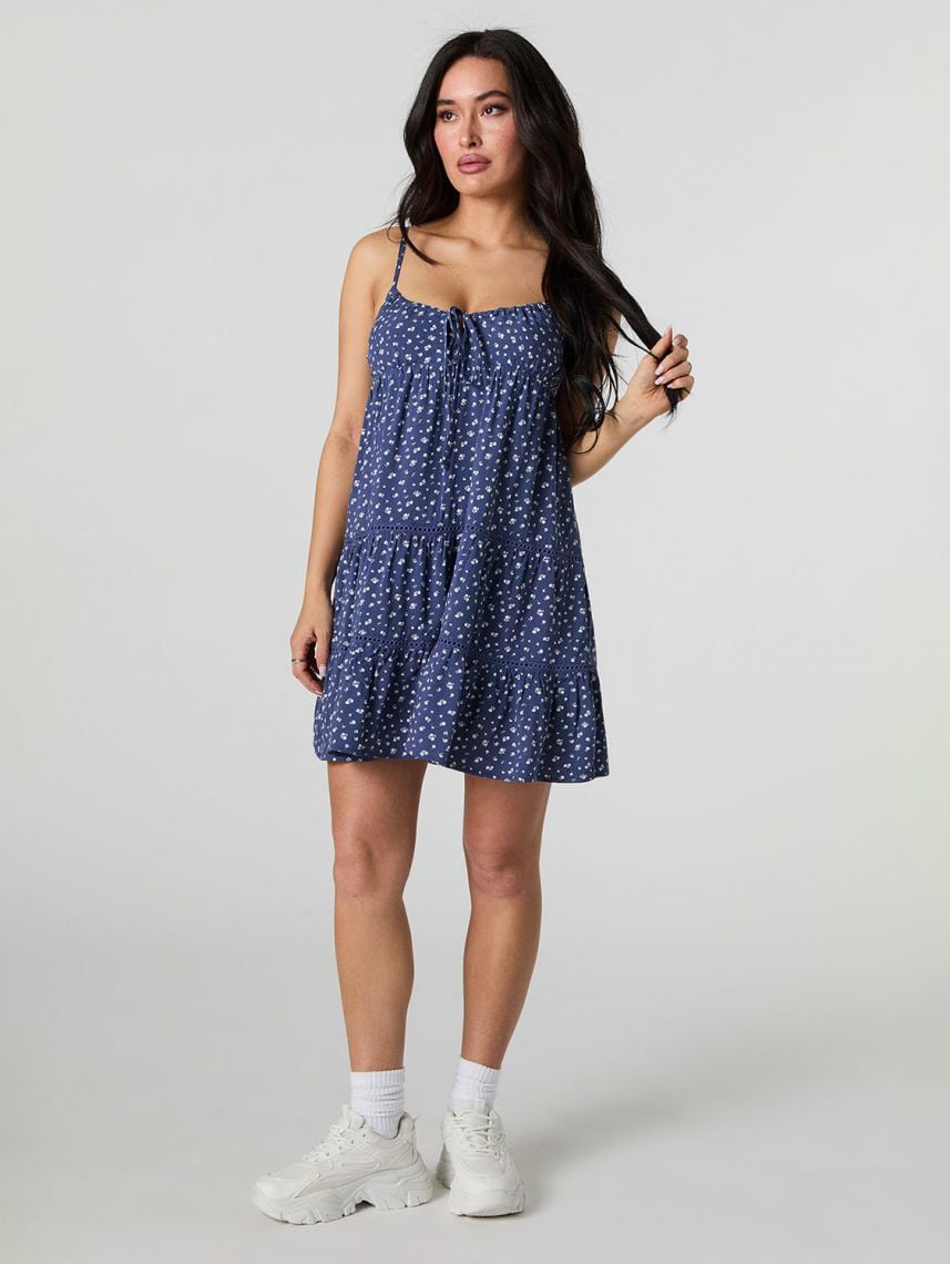 שמלת מיני קומות פרחונית