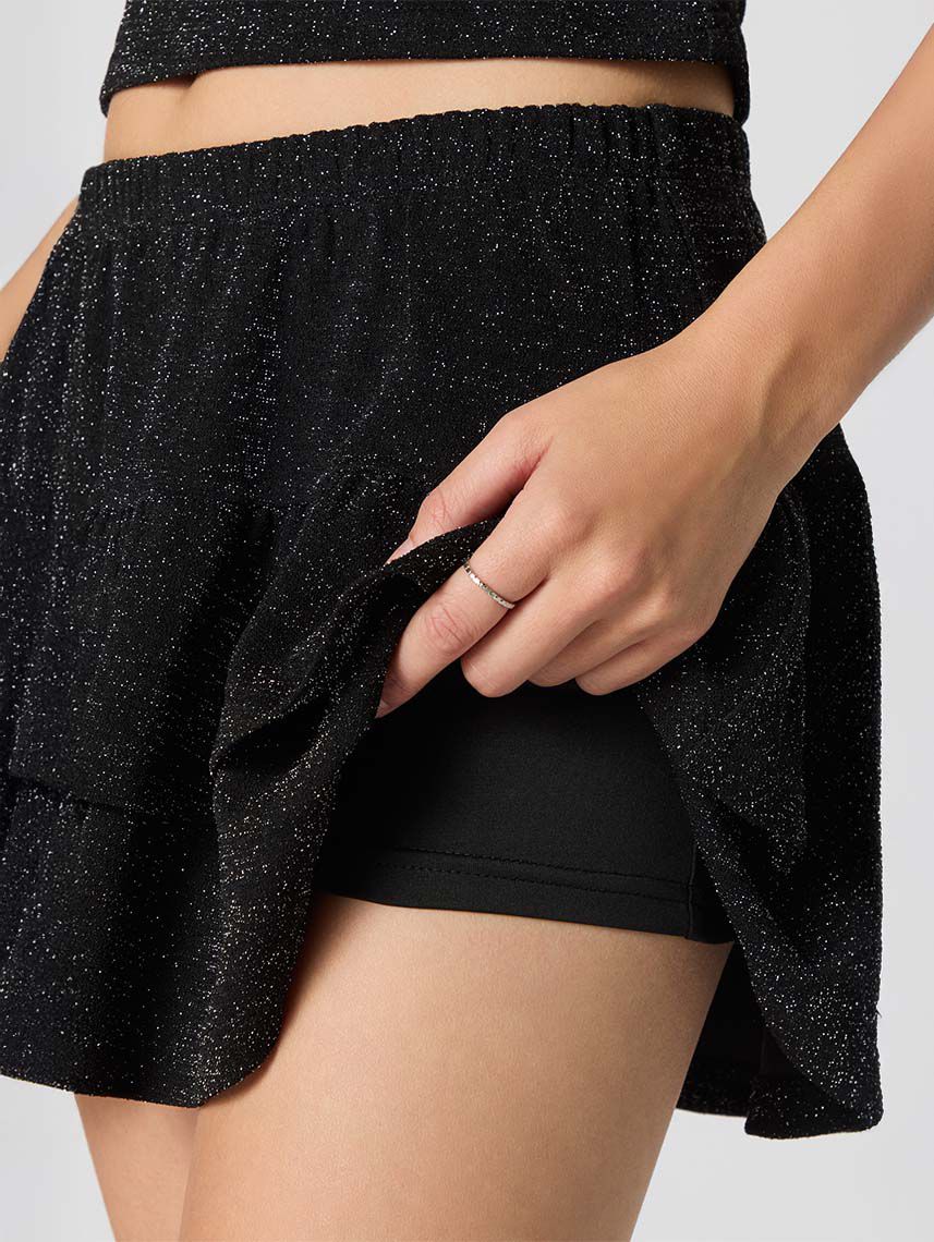 חצאית מיני קומות מנצנצת