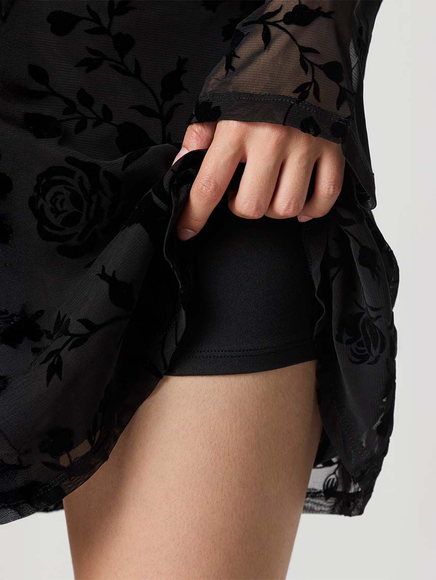 חצאית מיני רשת פרחונית