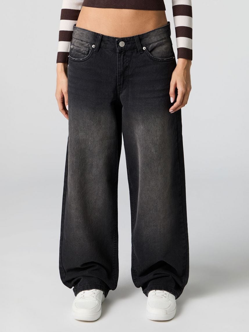 ג’ינס שטוף LOW RISE - BAGGY