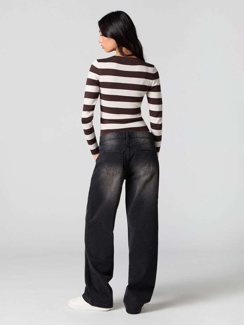 ג’ינס שטוף LOW RISE - BAGGY