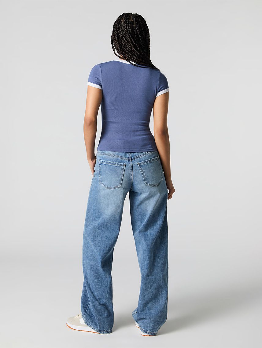 ג’ינס נמוך LOW RISE - BAGGY