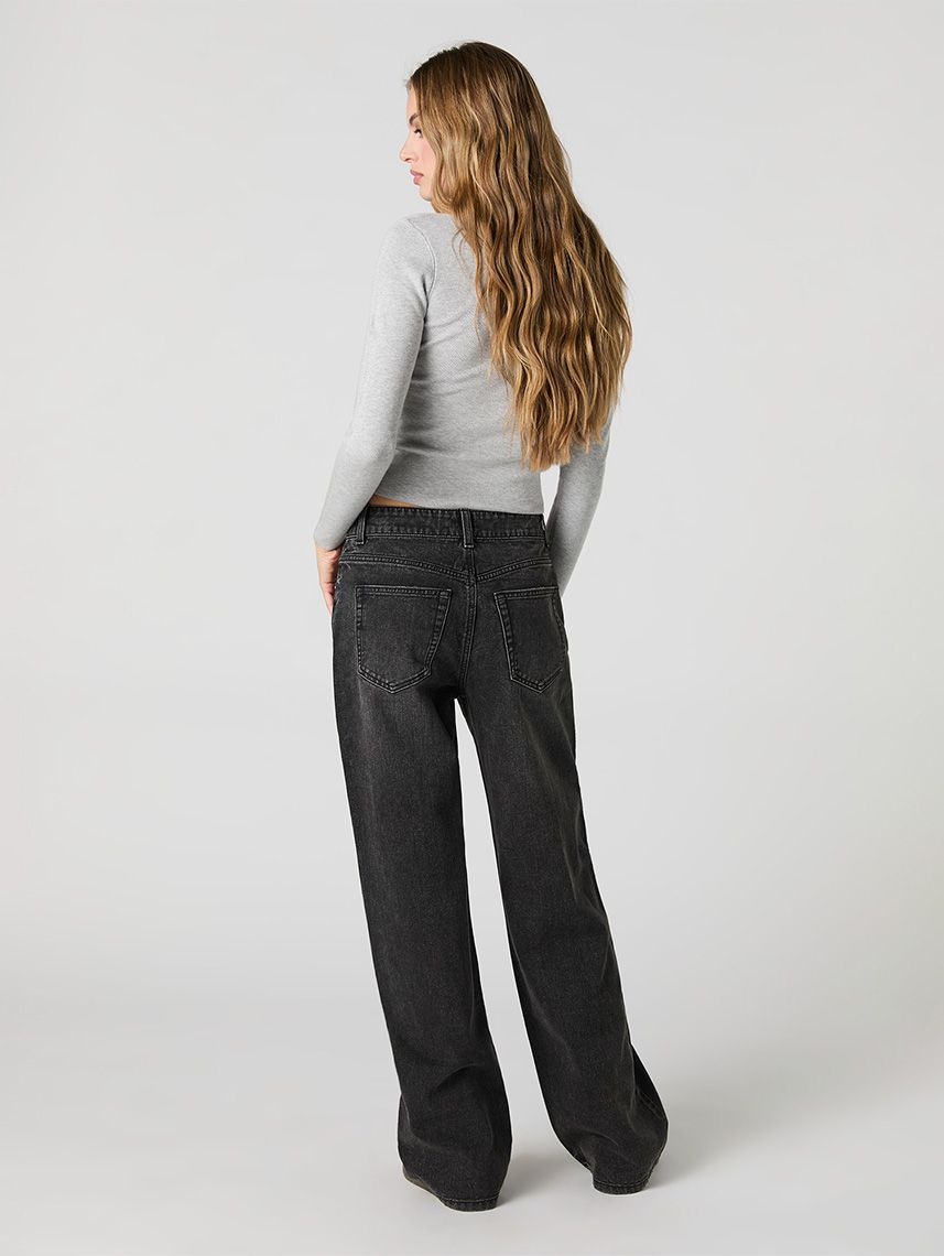 ג’ינס HIGH RISE-WIDE LEG