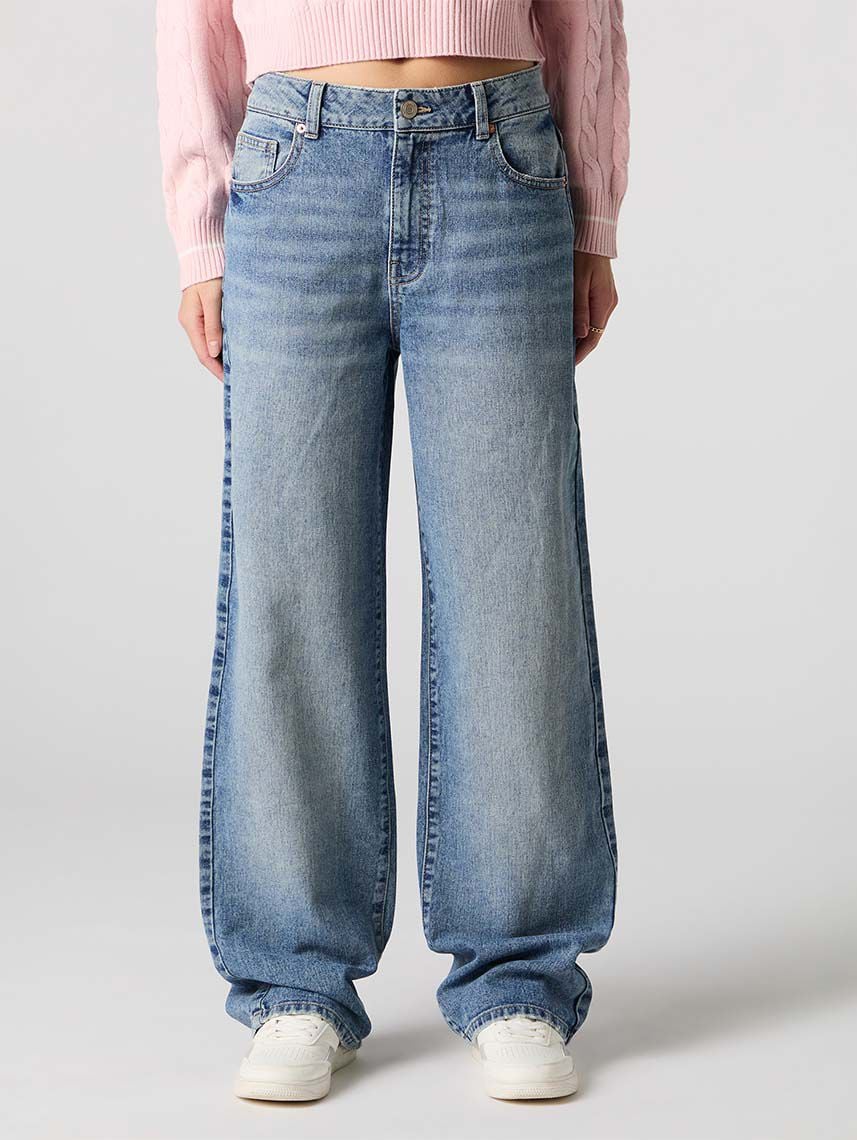 ג’ינס HIGH RISE-WIDE LEG