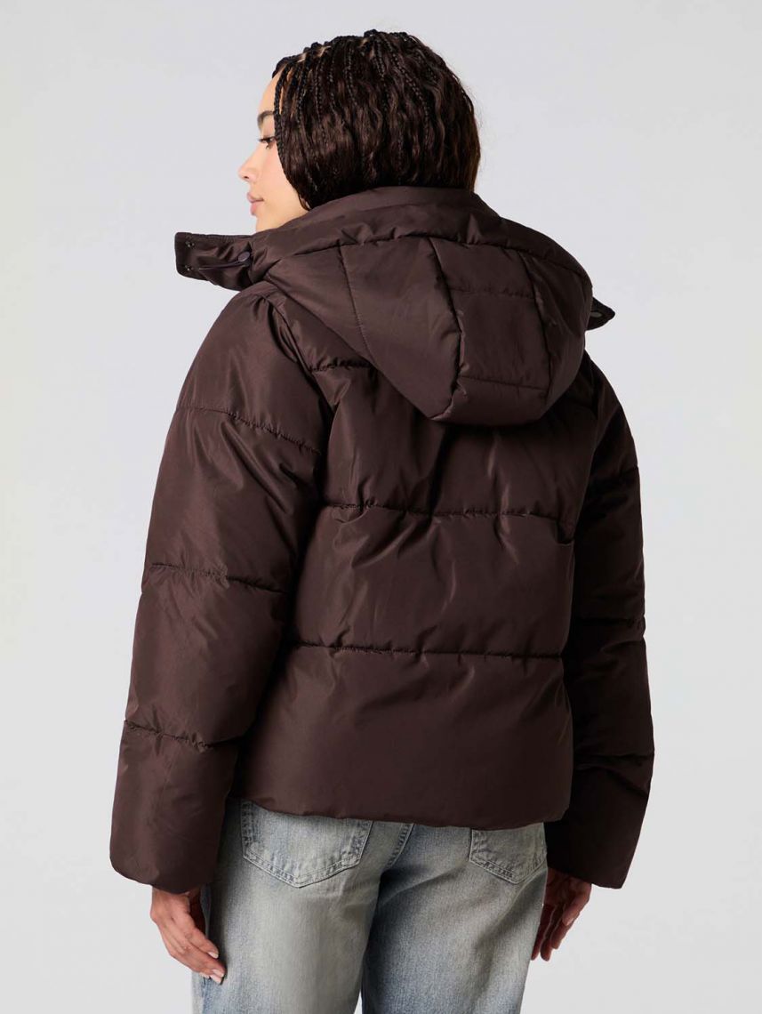 מעיל פוך עם כובע נשלף