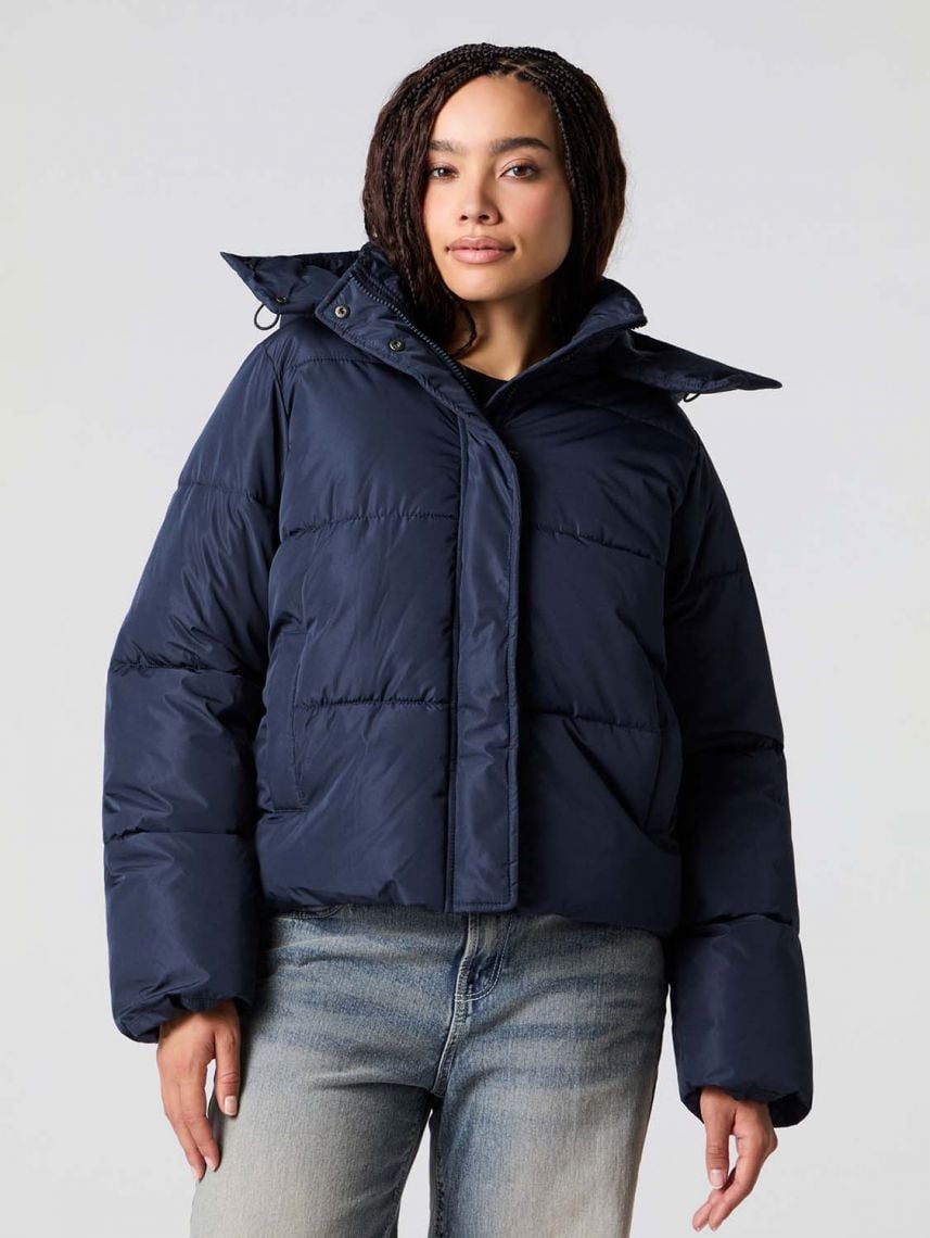 מעיל פוך עם כובע נשלף