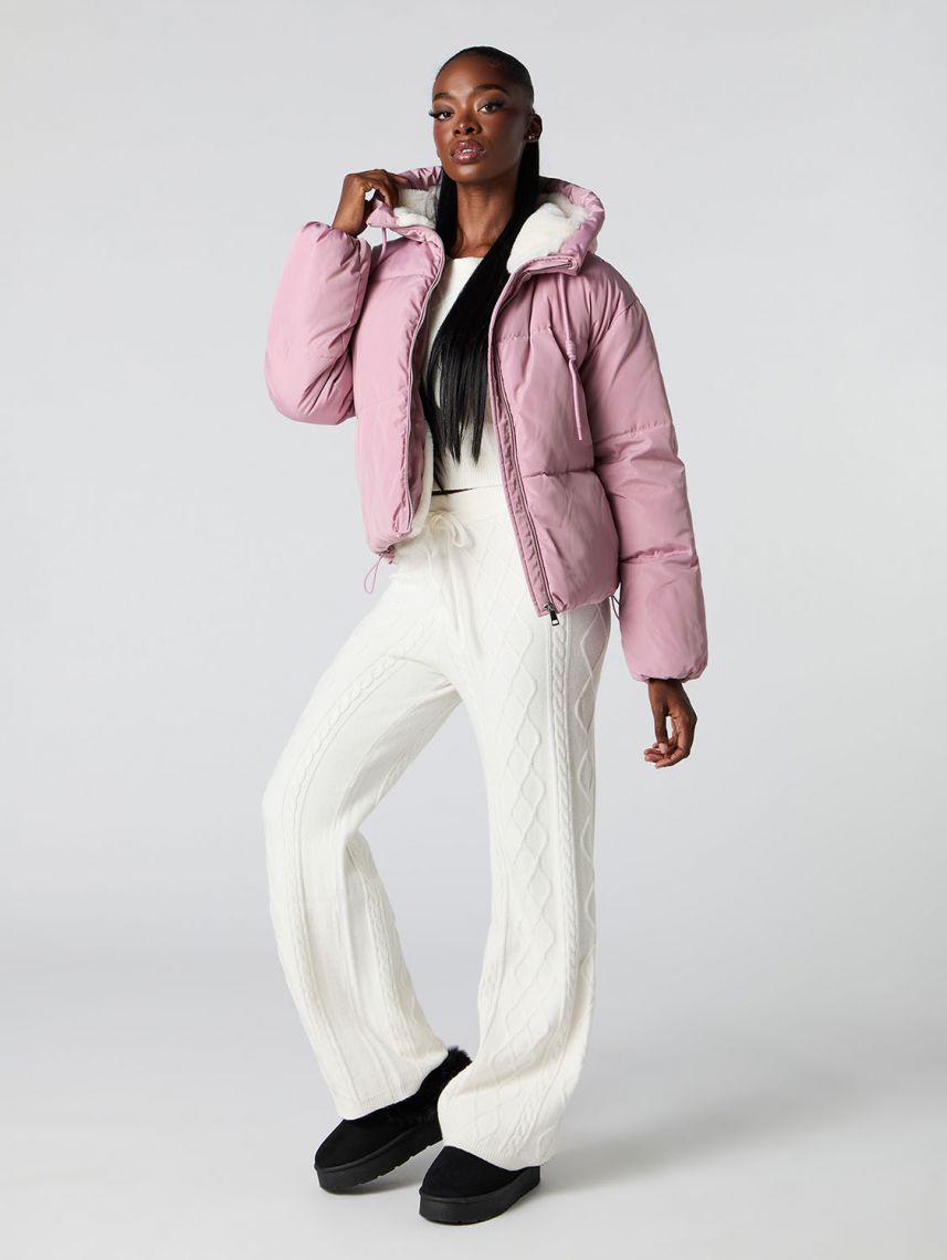 מעיל פוך עם בטנה פרוותית