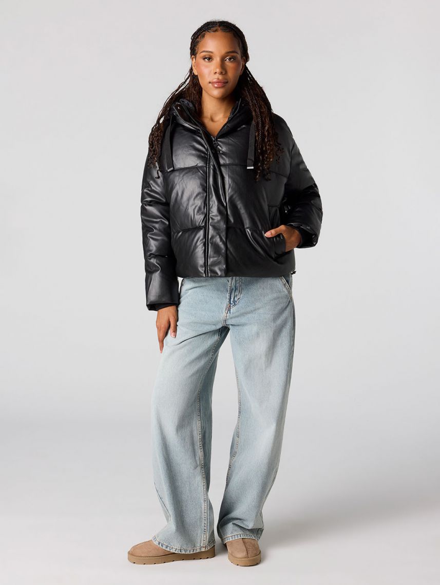 מעיל פוך עם כובע