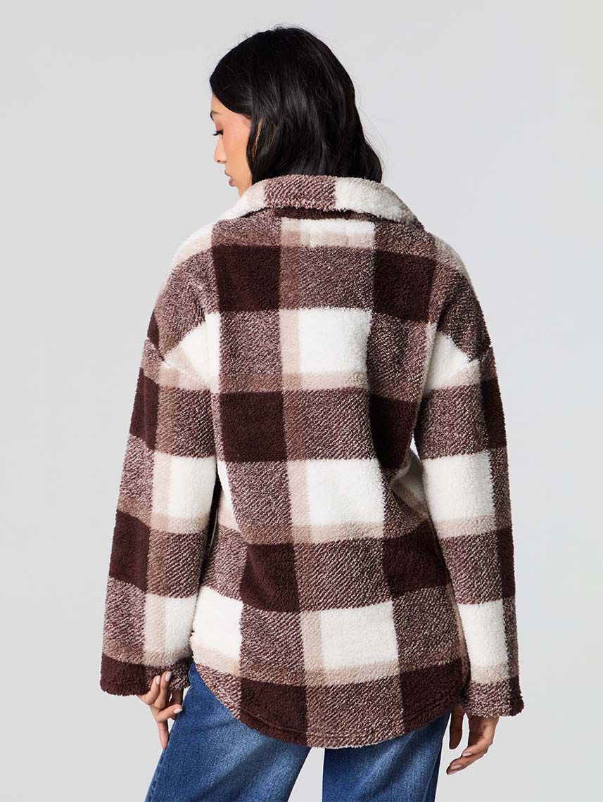 ג’קט משבצות פרוותי