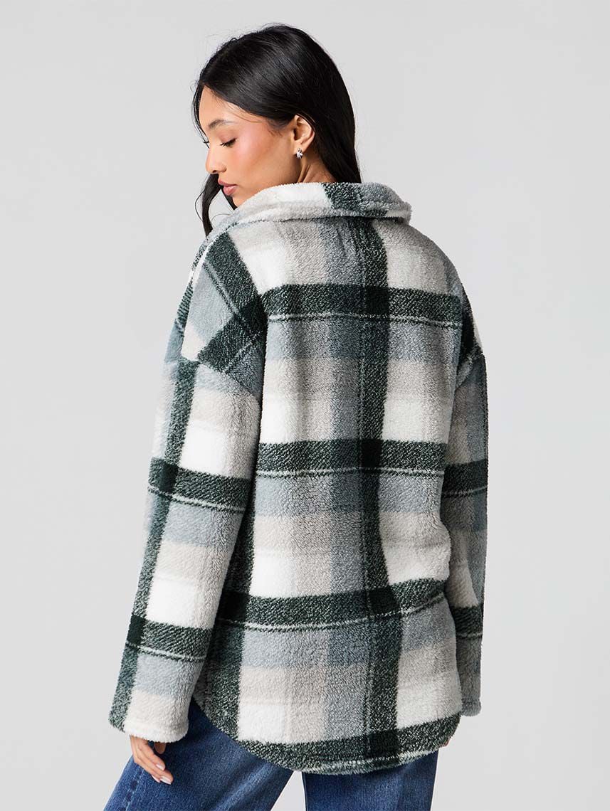 ג’קט משבצות פרוותי