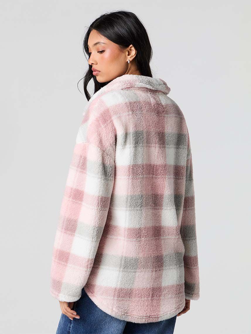 ג’קט משבצות פרוותי