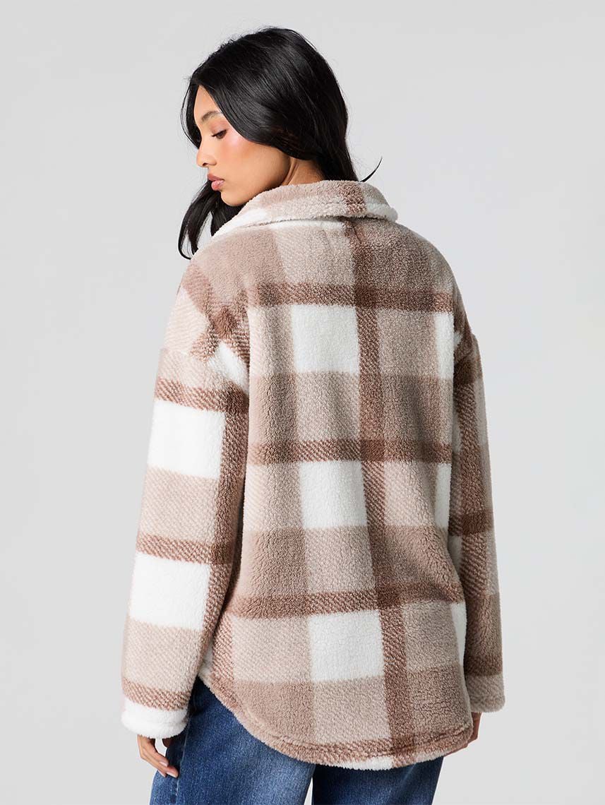 ג’קט משבצות פרוותי