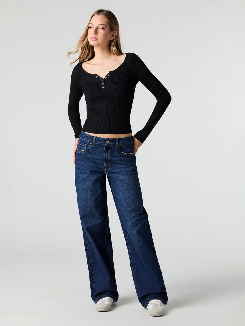 חולצת סריג דקה ארוכה