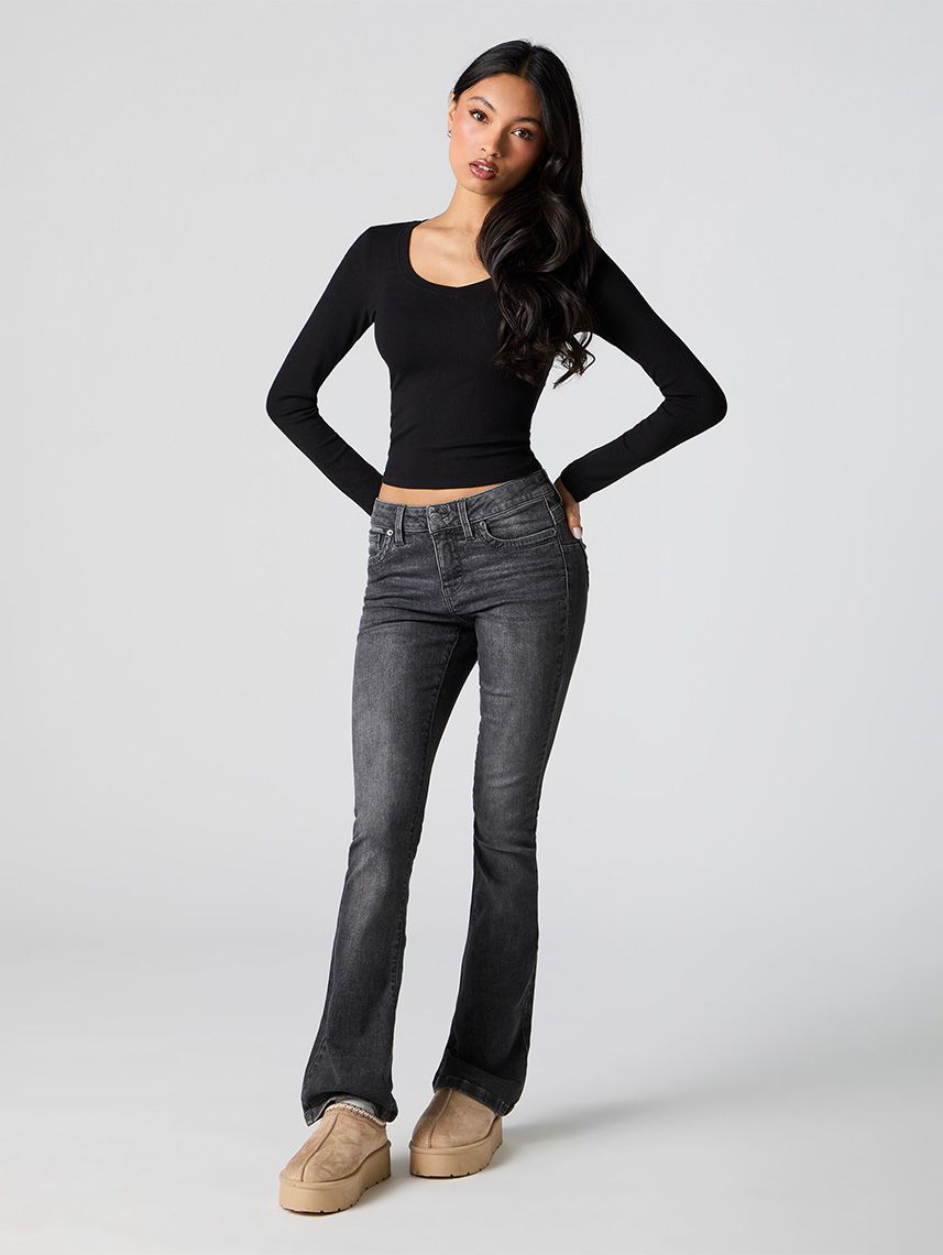 חולצת וי ריב ארוכה