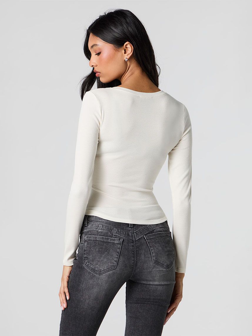 חולצת וי ריב ארוכה