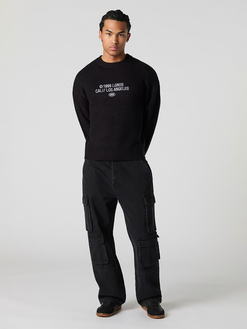 סוודר עם רקמה LA