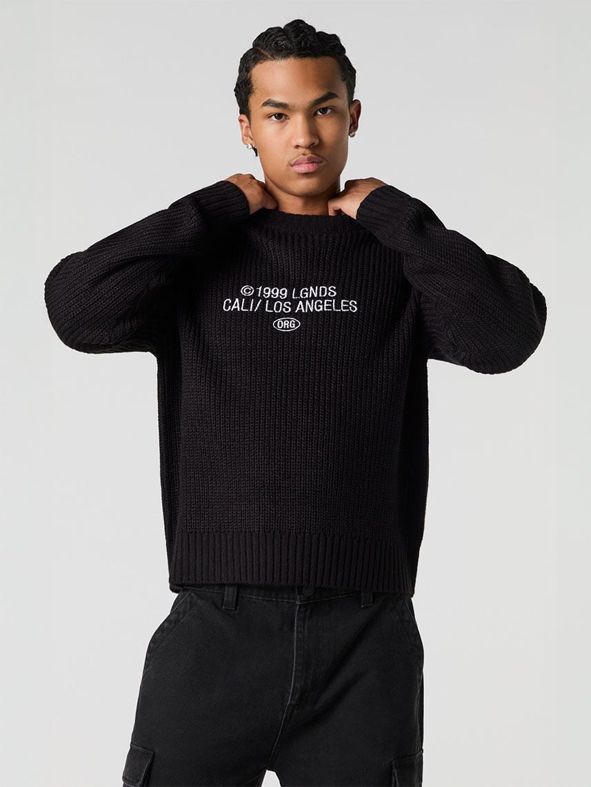 סוודר עם רקמה LA