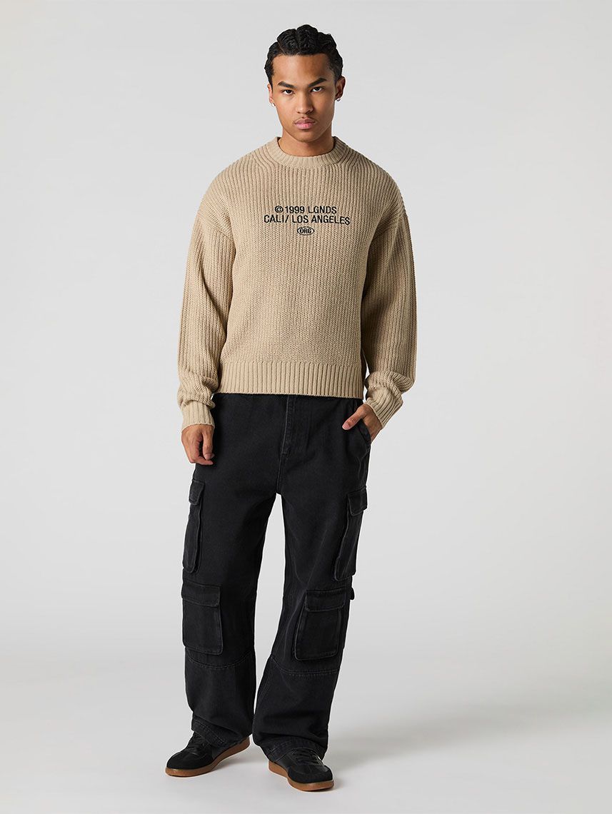 סוודר עם רקמה LA