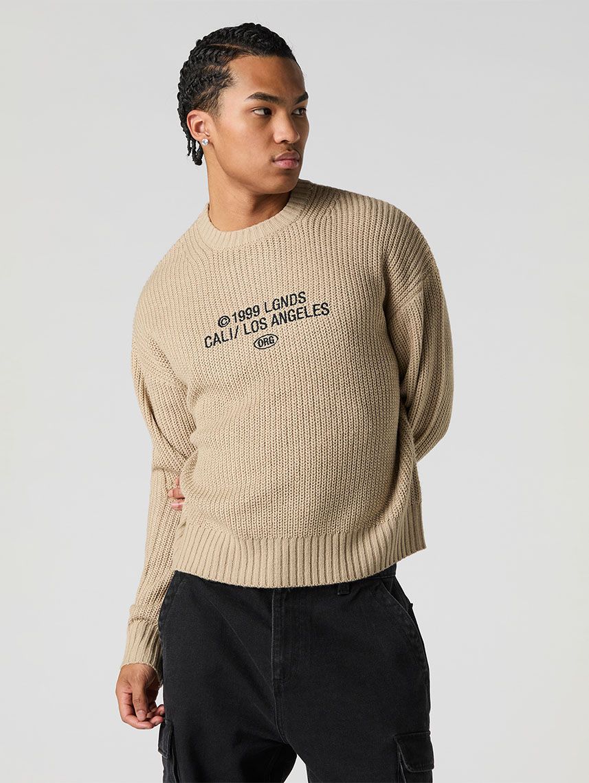 סוודר עם רקמה LA