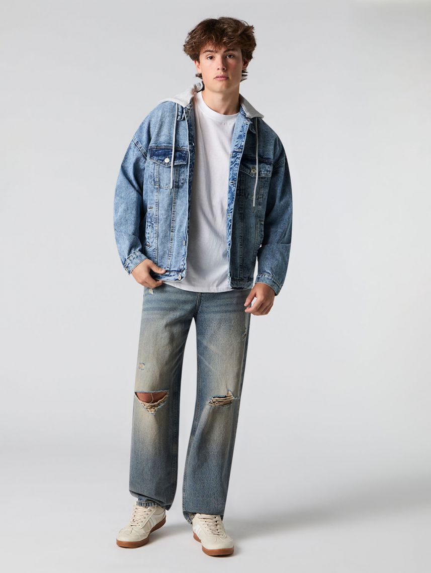 ג’קט ג’ינס משולב