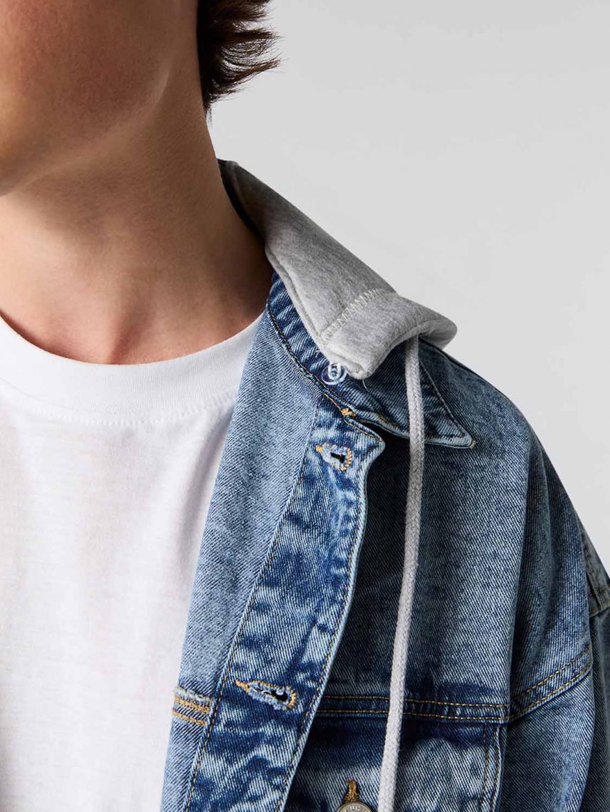 ג’קט ג’ינס משולב