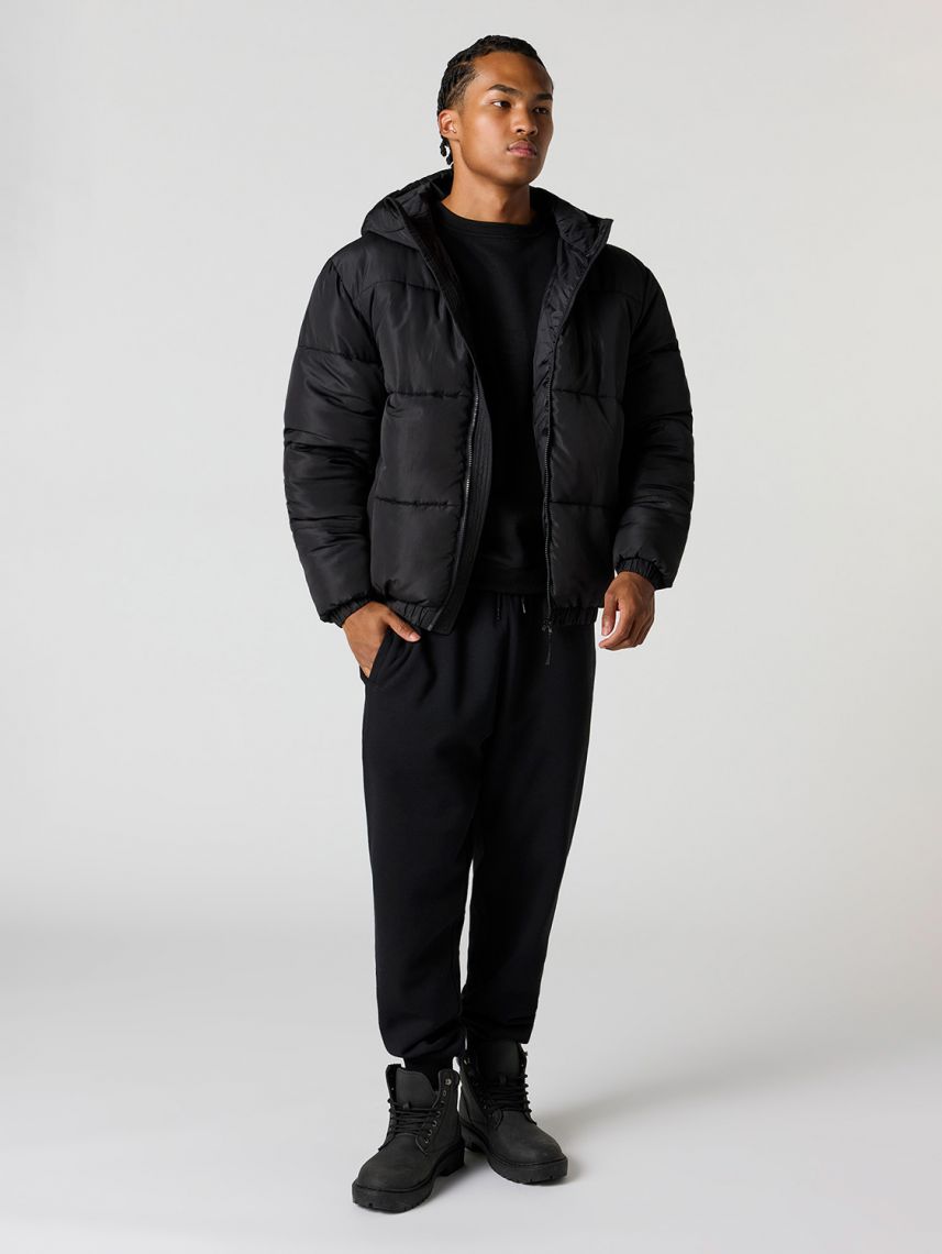 מעיל פוך עם כובע