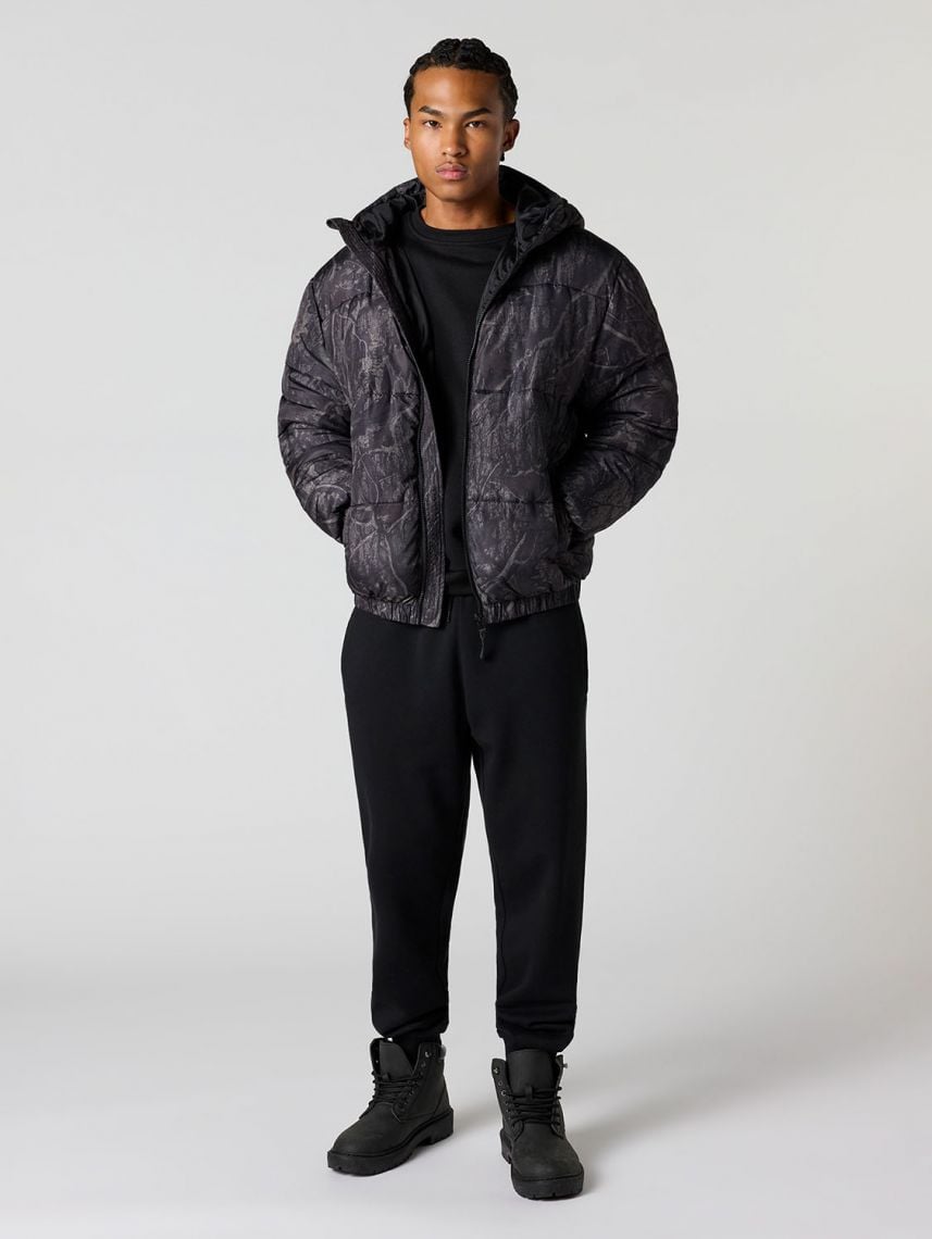 מעיל פוך עם כובע