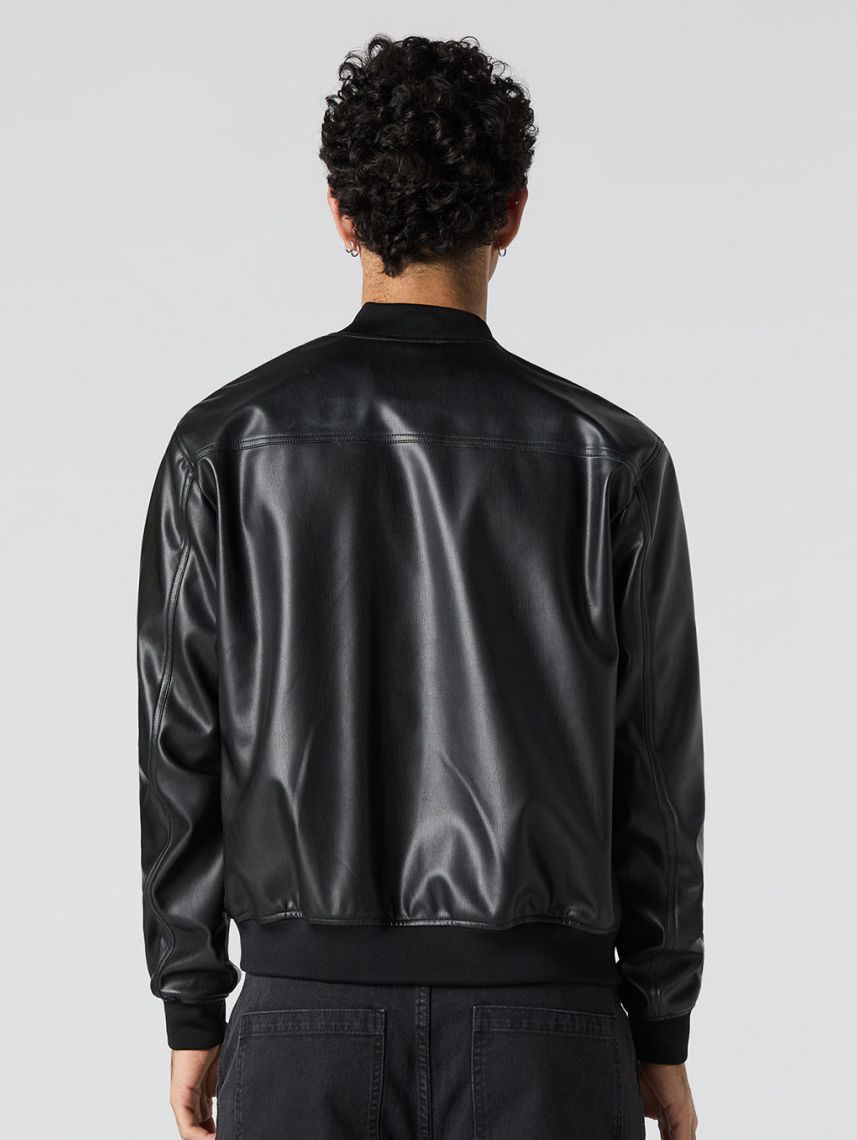 ג’קט בומבר דמוי עור