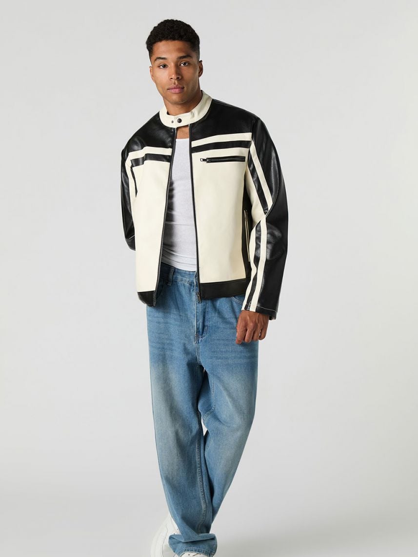 ג’קט בומבר דמוי עור