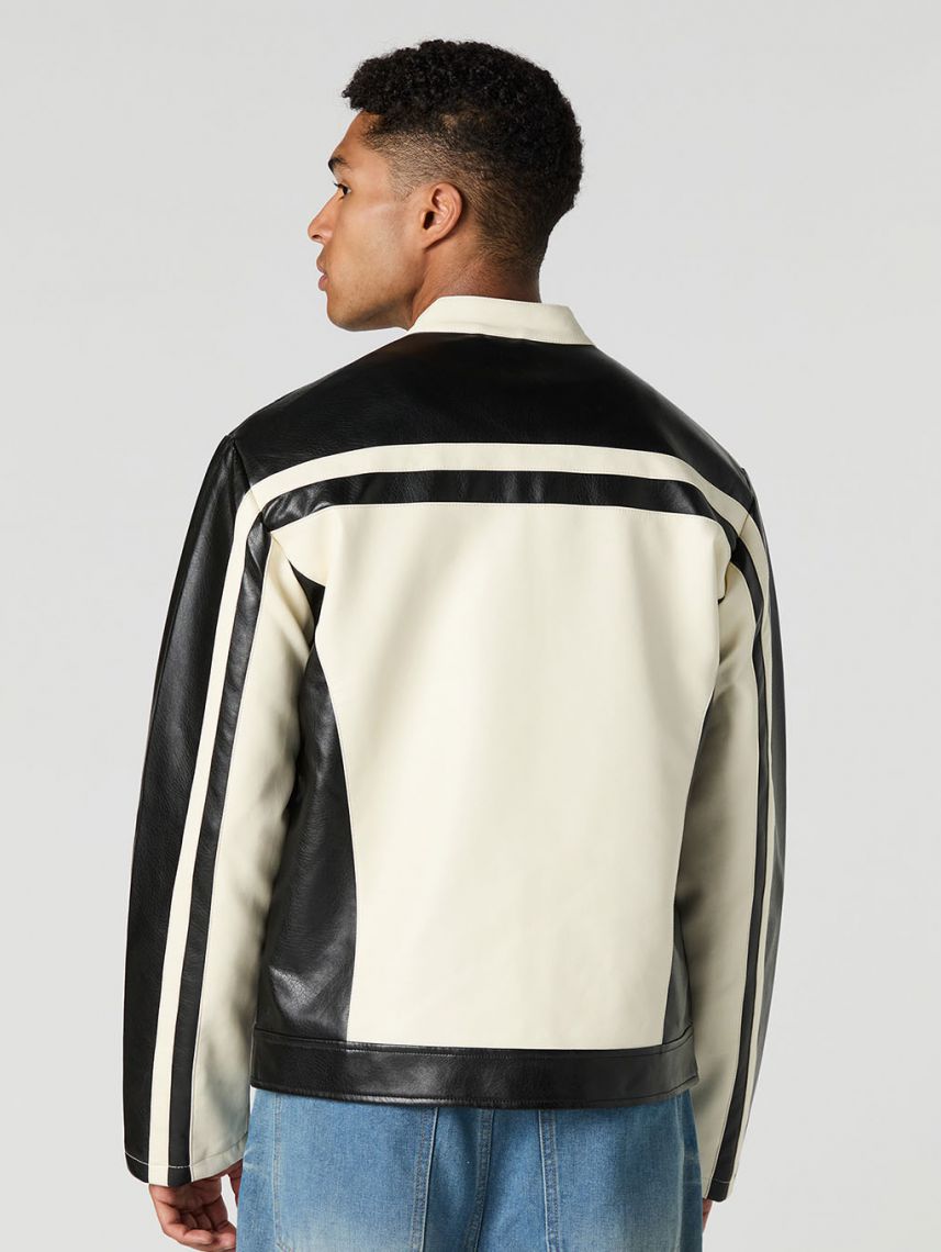 ג’קט בומבר דמוי עור