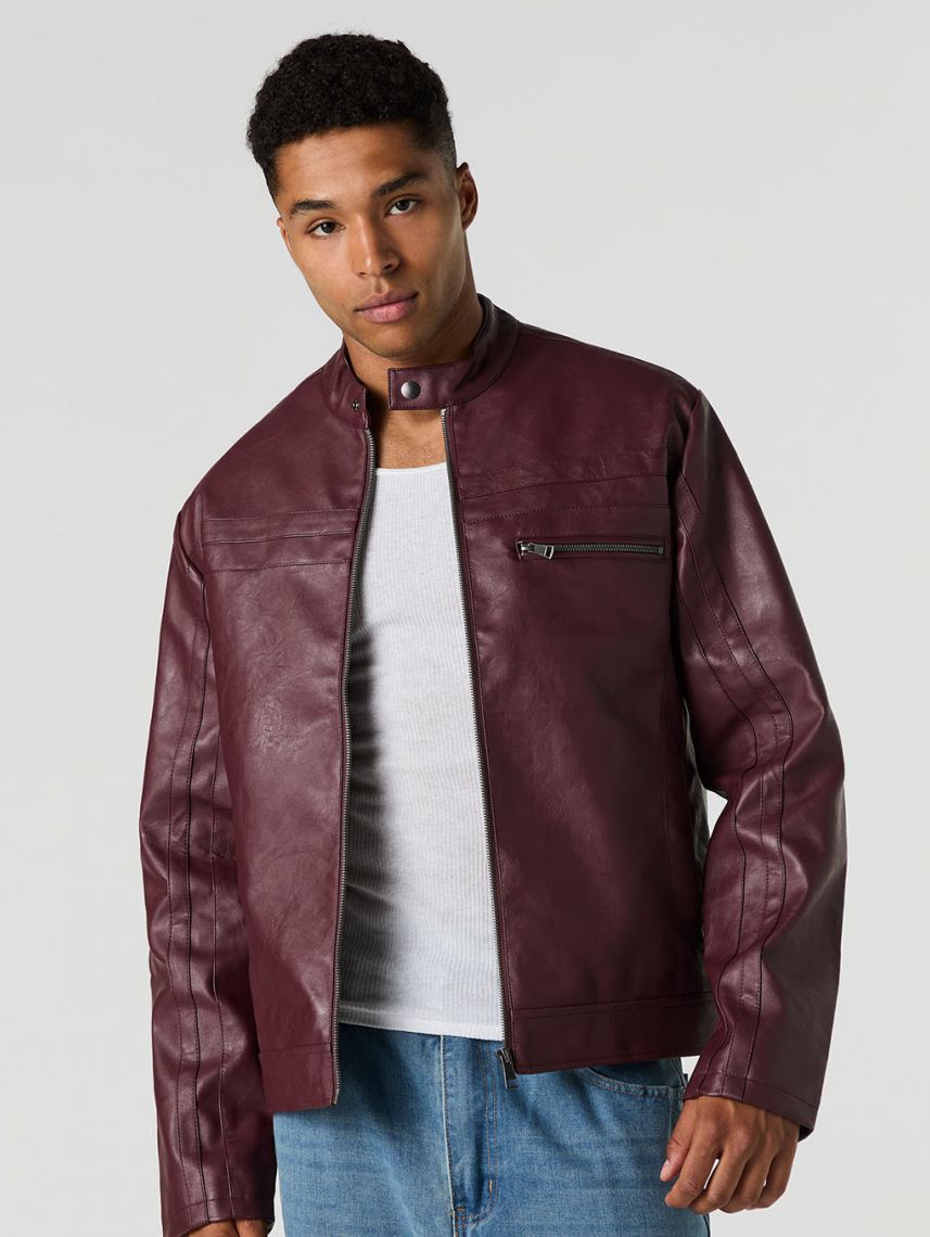 ג’קט בומבר דמוי עור