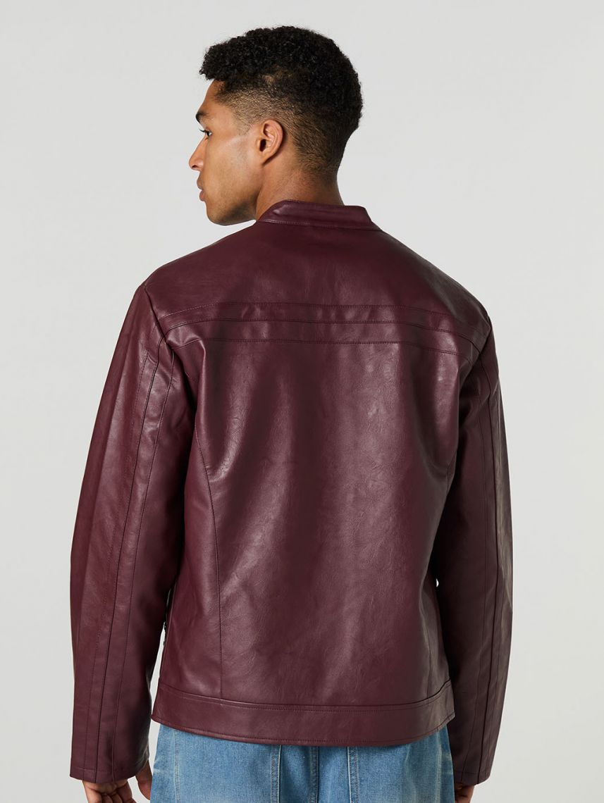 ג’קט בומבר דמוי עור