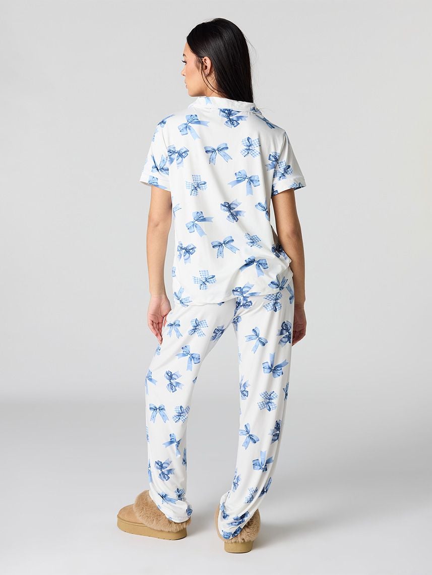 סט פיג’מה מכופתרת