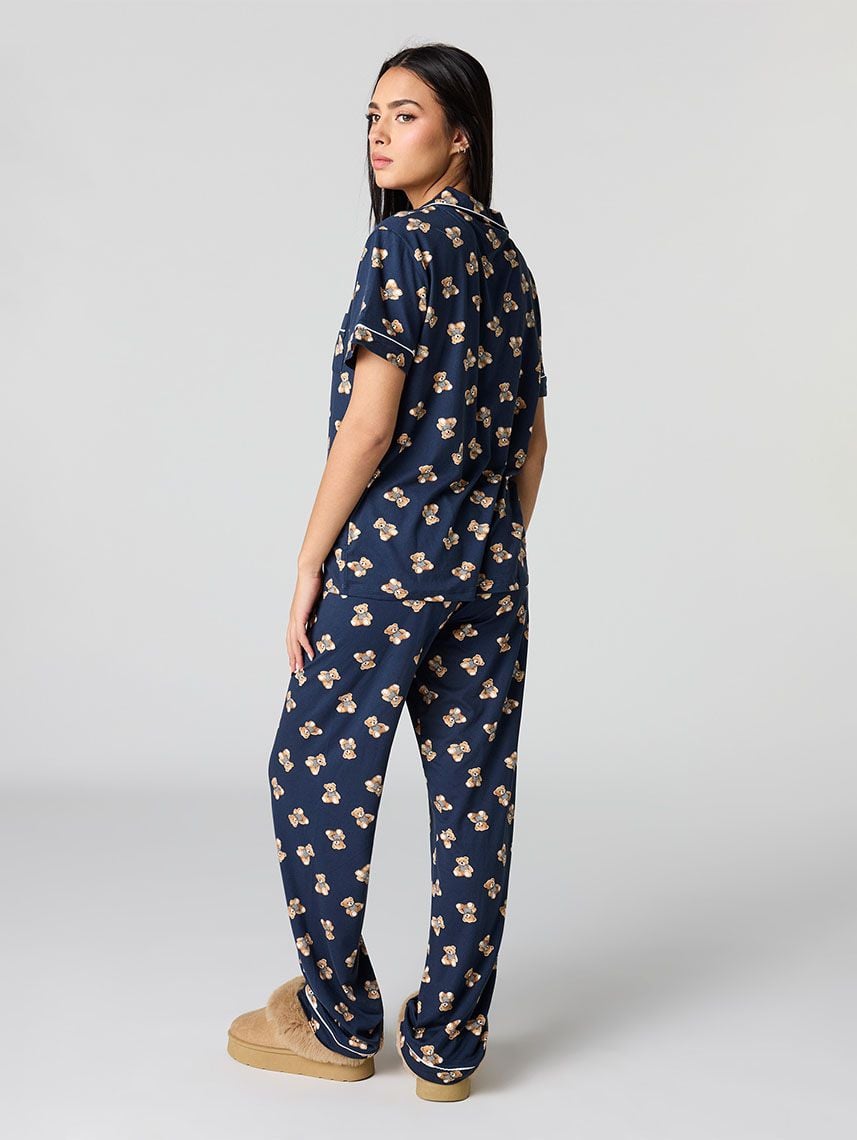 סט פיג’מה מכופתרת