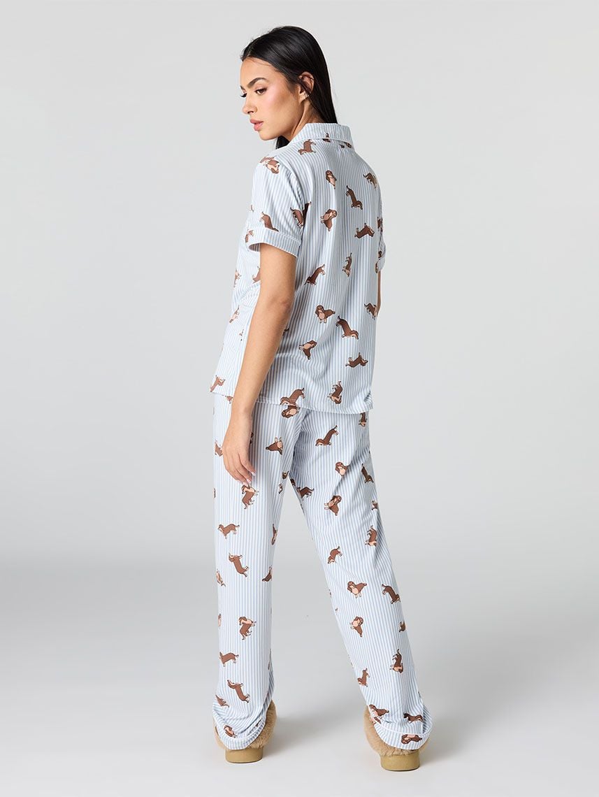 סט פיג’מה מכופתרת