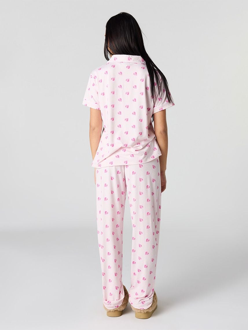 סט פיג’מה מכופתרת