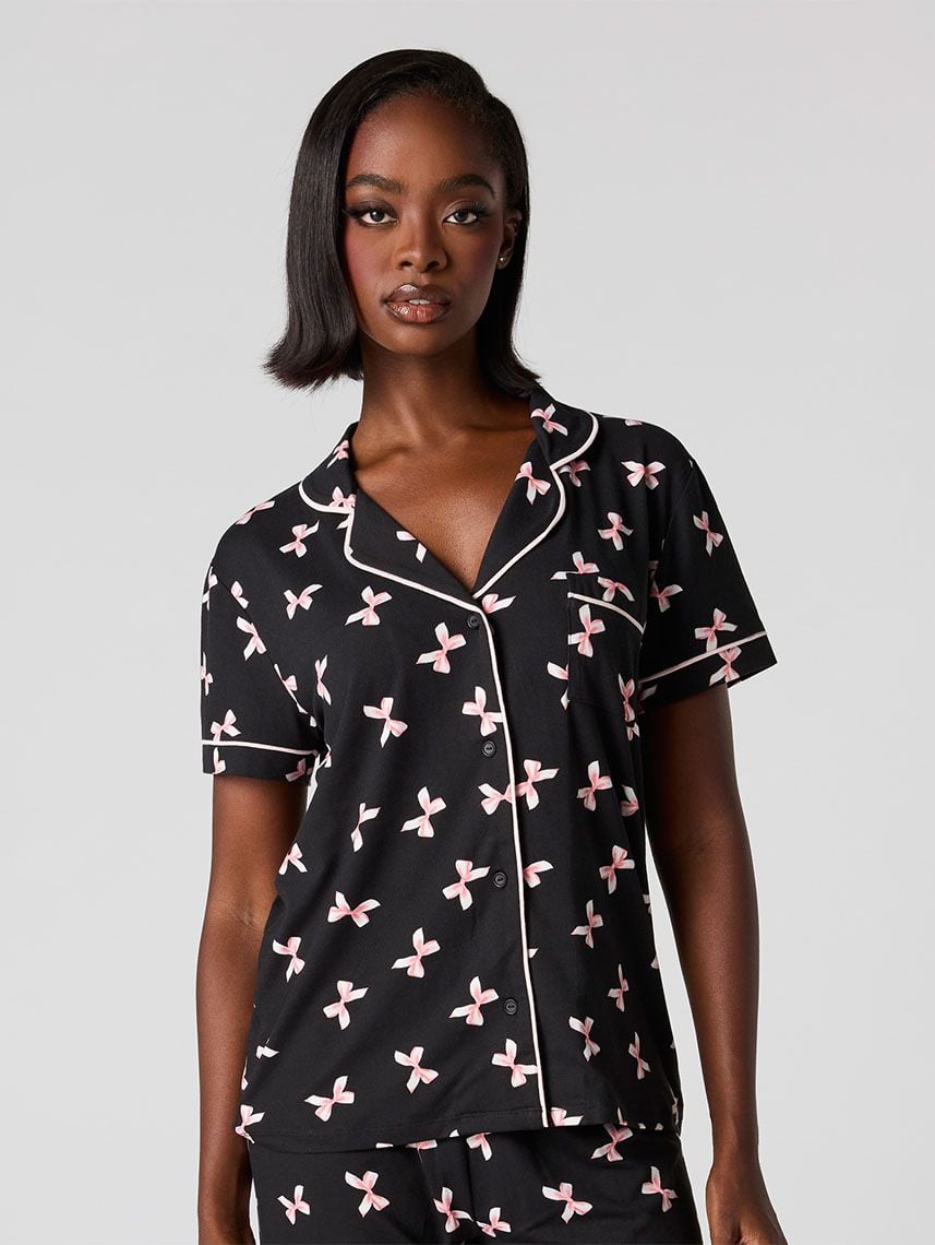 סט פיג’מה מכופתרת