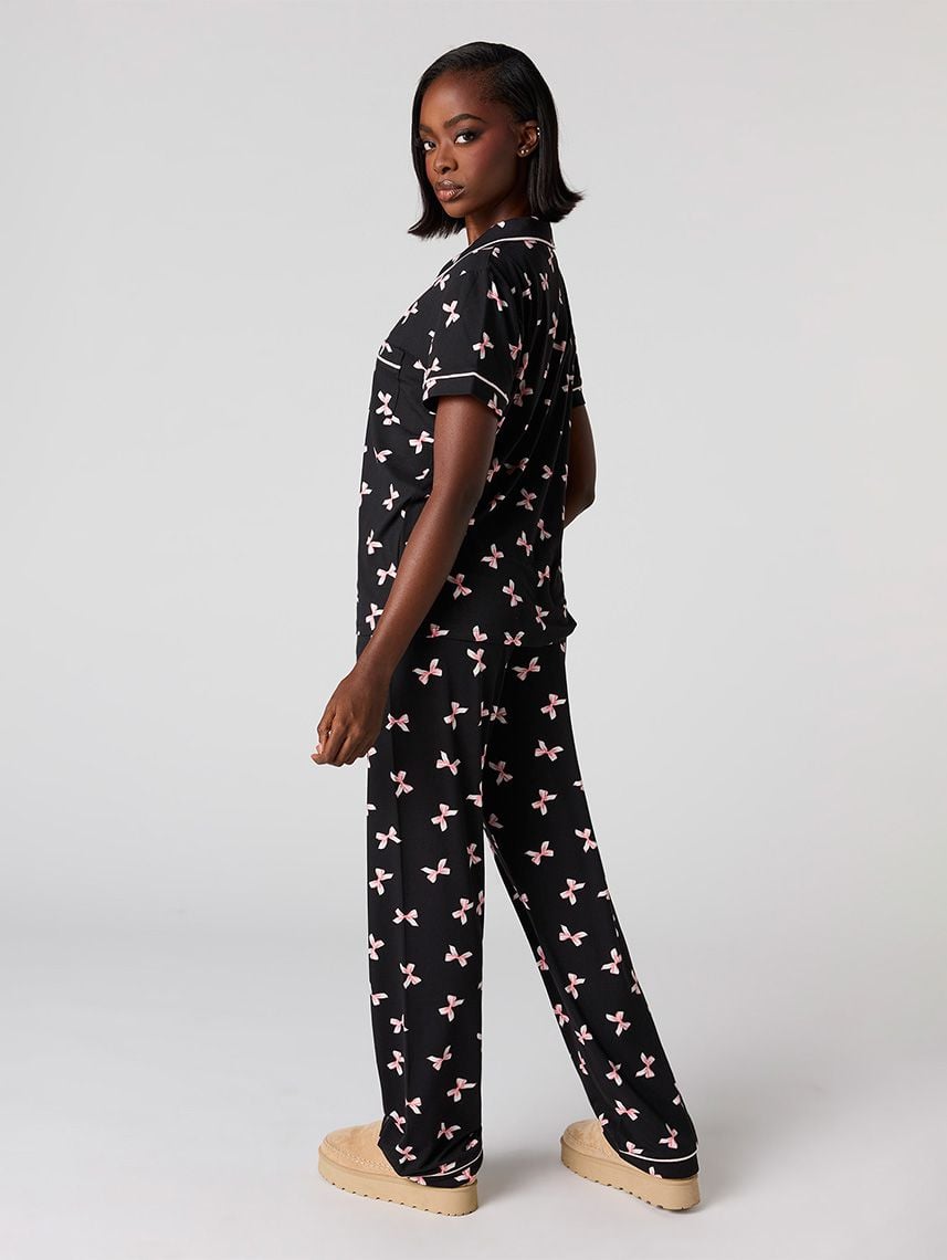 סט פיג’מה מכופתרת