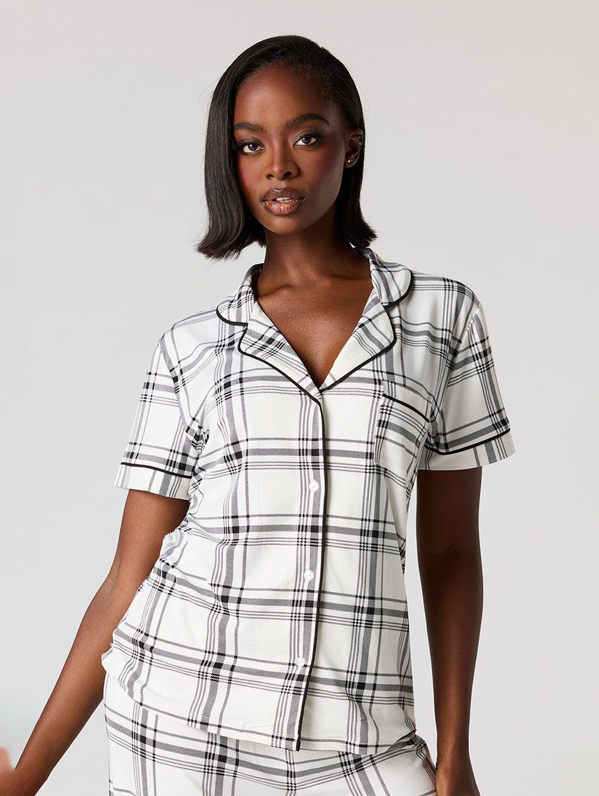 סט פיג’מה מכופתרת