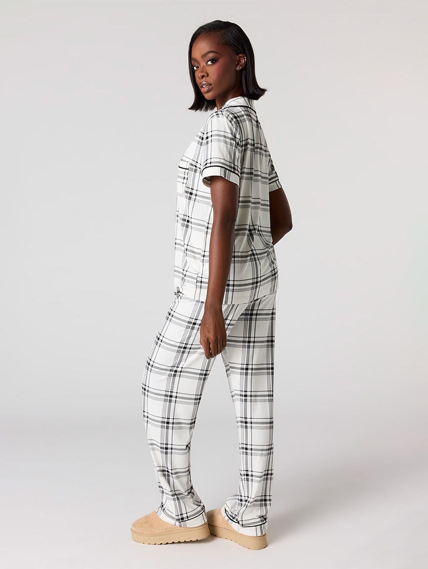 סט פיג’מה מכופתרת