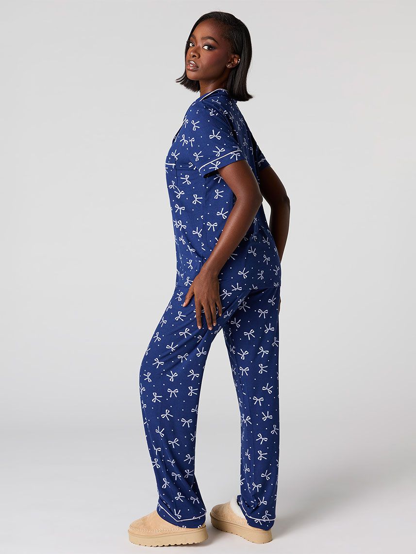 סט פיג’מה מכופתרת