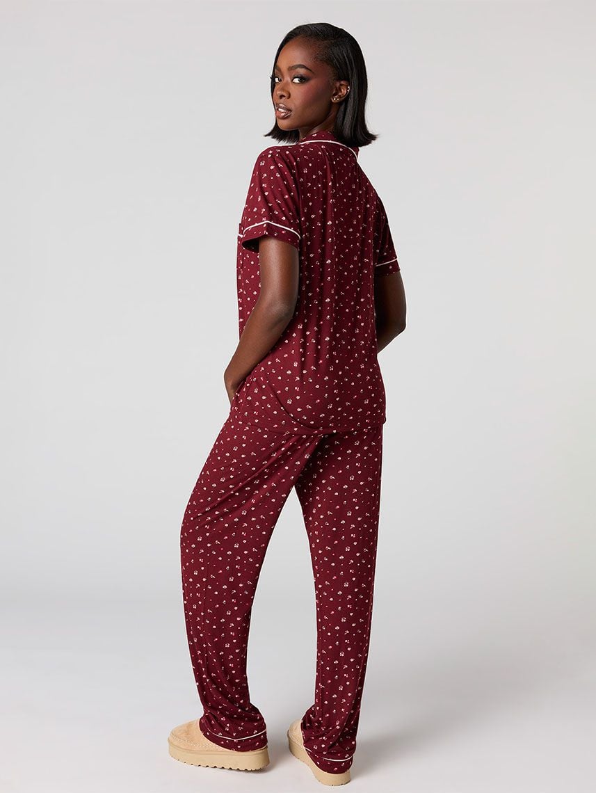 סט פיג’מה מכופתרת