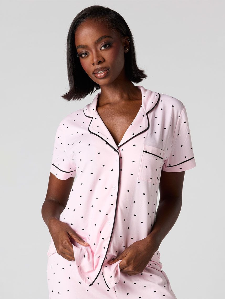 סט פיג’מה מכופתרת