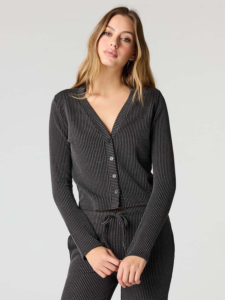 קרדיגן ריב מכופתר