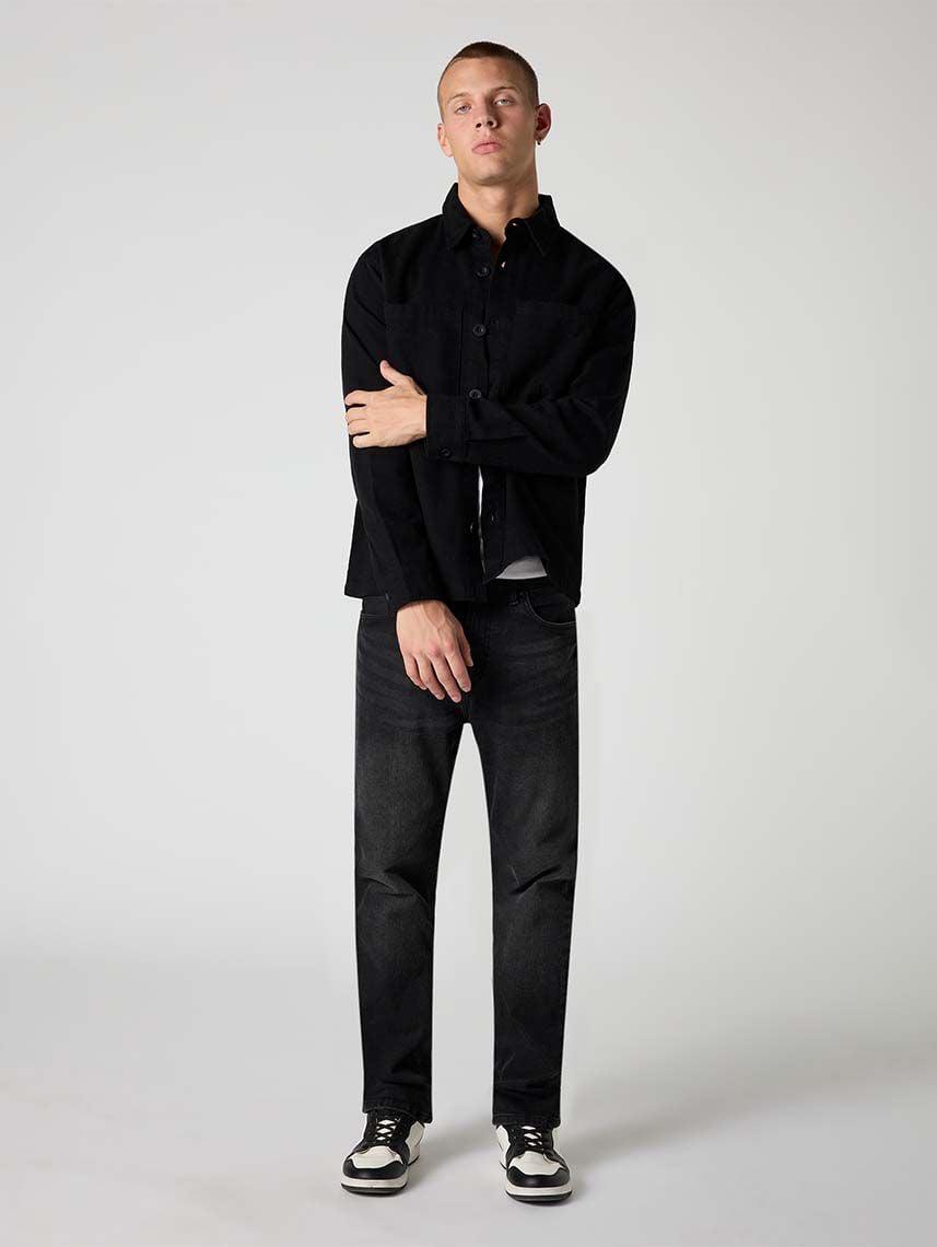 חולצה מכופתרת ארוכה