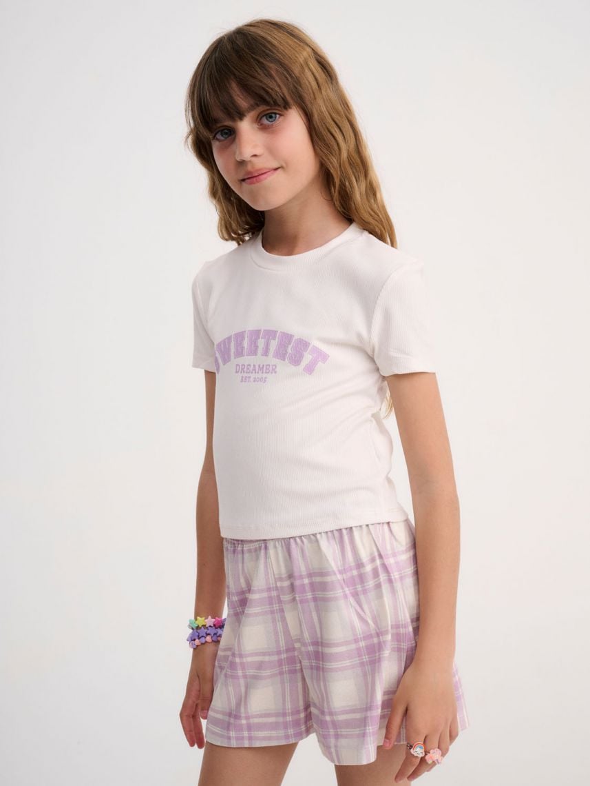 סט פיג’מה קצרה