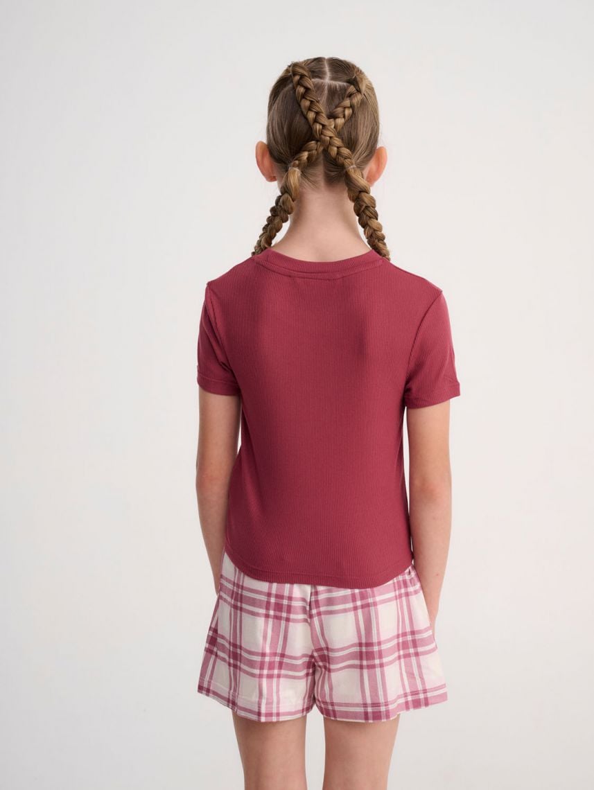 סט פיג’מה קצרה